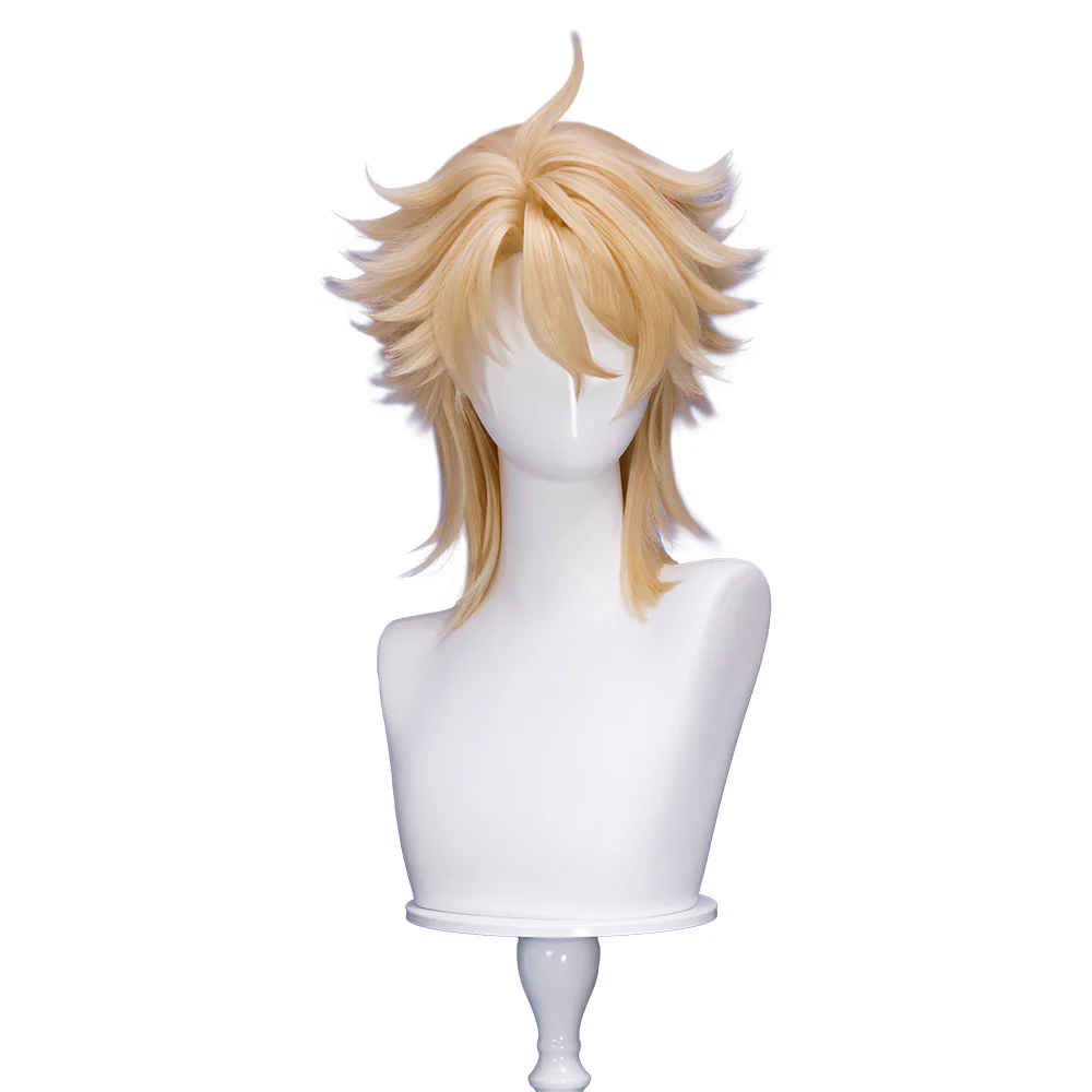 【Ready For Ship】DokiDoki Game Genshin Impact Cosplay Varka Wig Long Blond Hair Knight of Boreas Song of the Welkin Moon - Image 13
