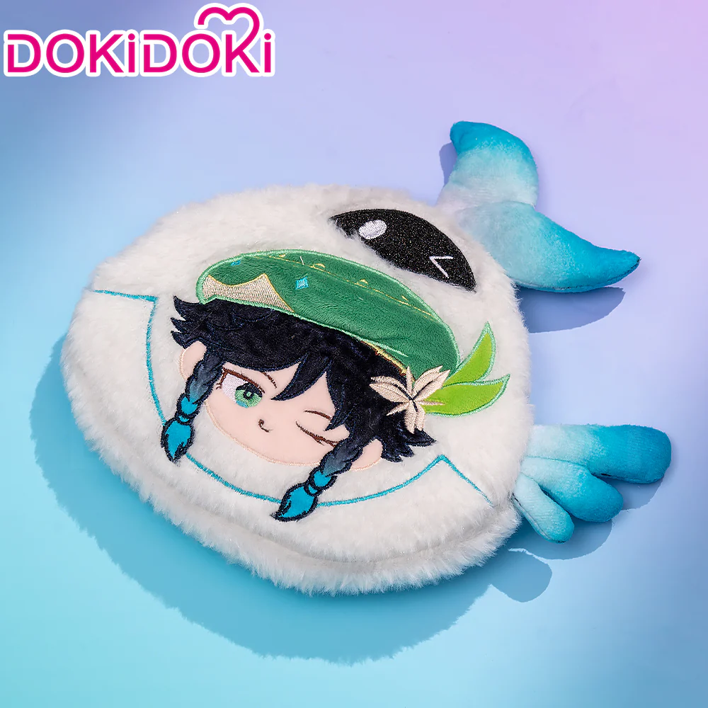 DokiDoki Game Genshin Impact Cosplay Xiao / Wanderer / Kazuha / Focalors / Furina / Venti Coin Bag Plush Cute Itabag - Image 9