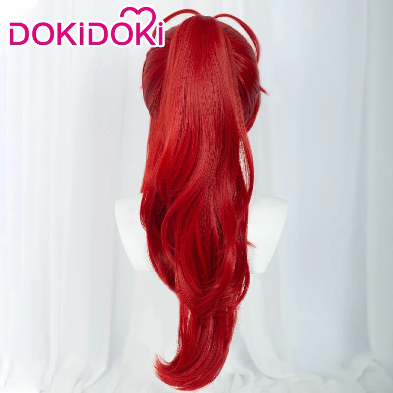 【Ready For Ship】DokiDoki Game Genshin Impact Diluc High Ponytail Cosplay Long Hair - Image 3