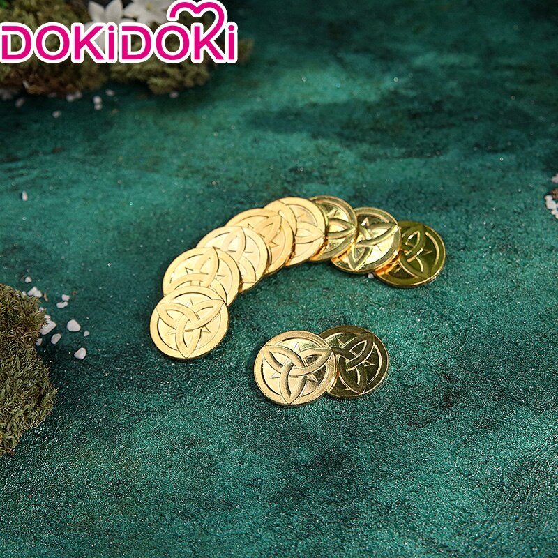 DokiDoki Game Genshin Impact Props Cosplay Mora Gold Coin Metal Zhongli / Childe Cosplay Accessories - Image 4