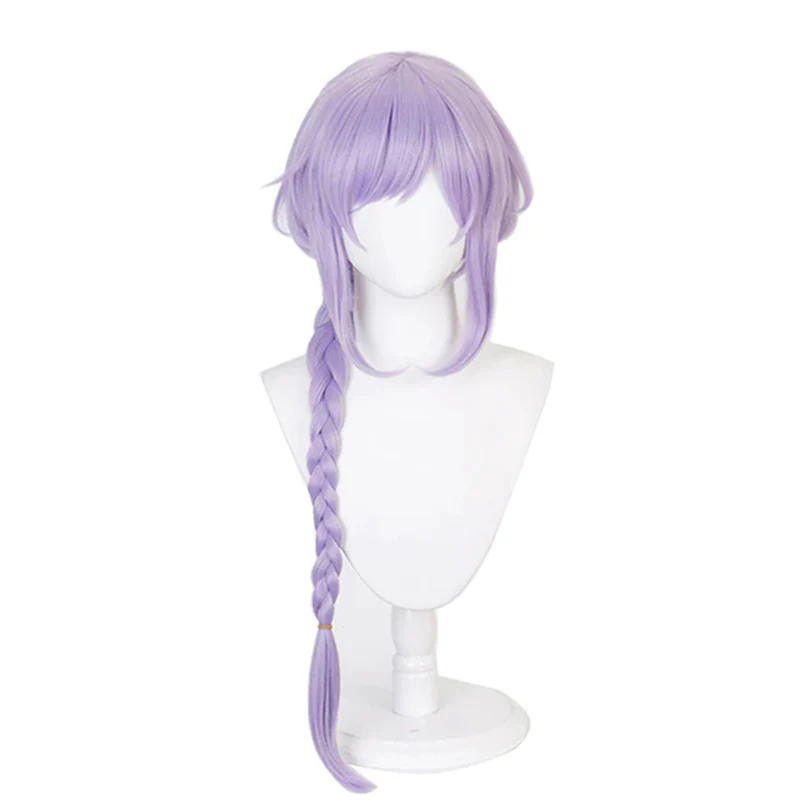 【In Stock】DokiDoki Game Genshin Impact QiQi Cosplay Wig Long Light Purple Halloween - Image 5