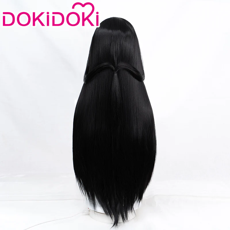 【Ready For Ship】DokiDoki Game Cosplay Wig Long Straight Black Hair - Image 3
