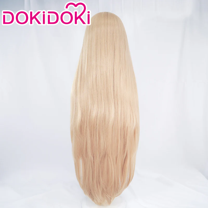 【Ready For Ship】DokiDoki Game Cosplay Wig Long Straight Linen Gold Hair - Image 2