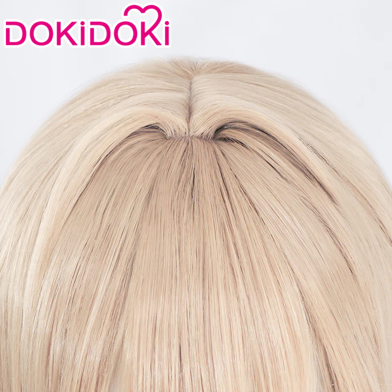 【Ready For Ship】DokiDoki Game Cosplay Wig Long Straight Linen Gold Hair - Image 3