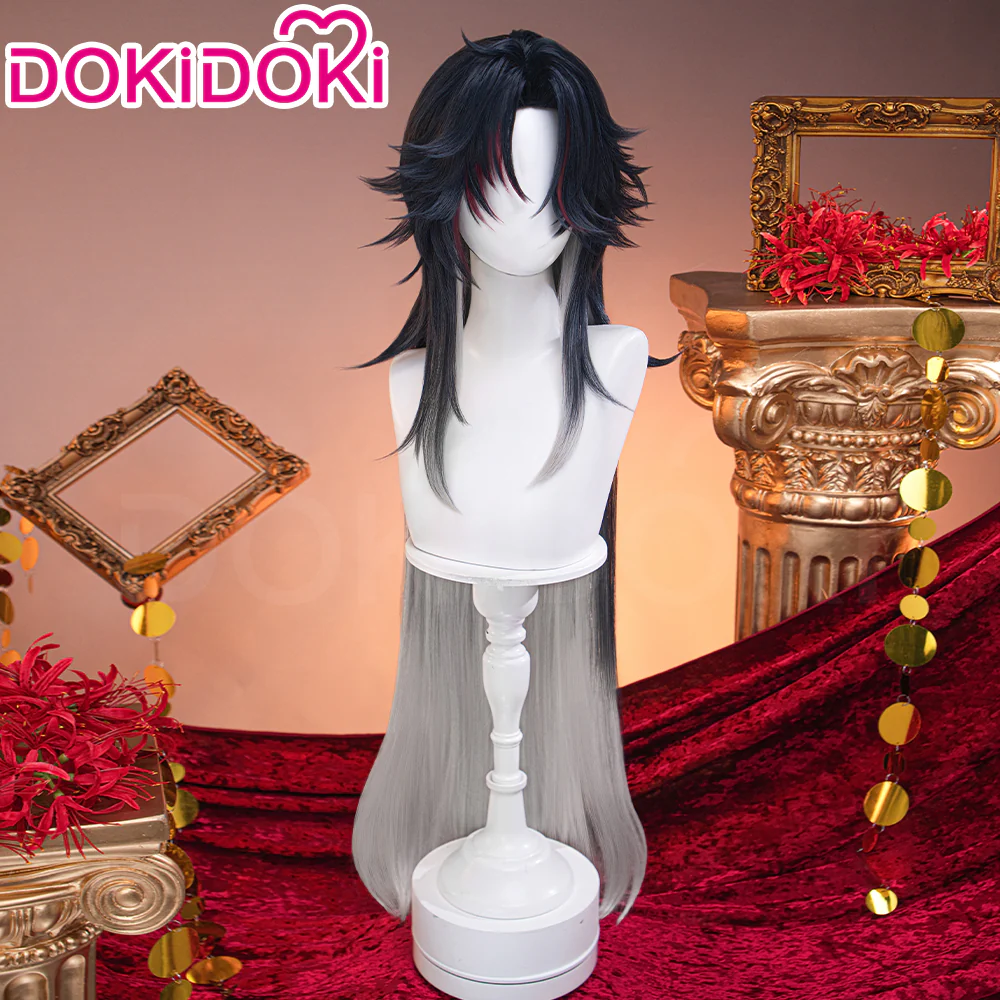 【Partially Ready For Ship】DokiDoki Game Honkai: Star Rail Cosplay Blade / Mortenax Blade Wig Long Straight Dark Blue Red Silver Gradient Hair / Wefts / Earring Blade SP Planarcadia - Image 10