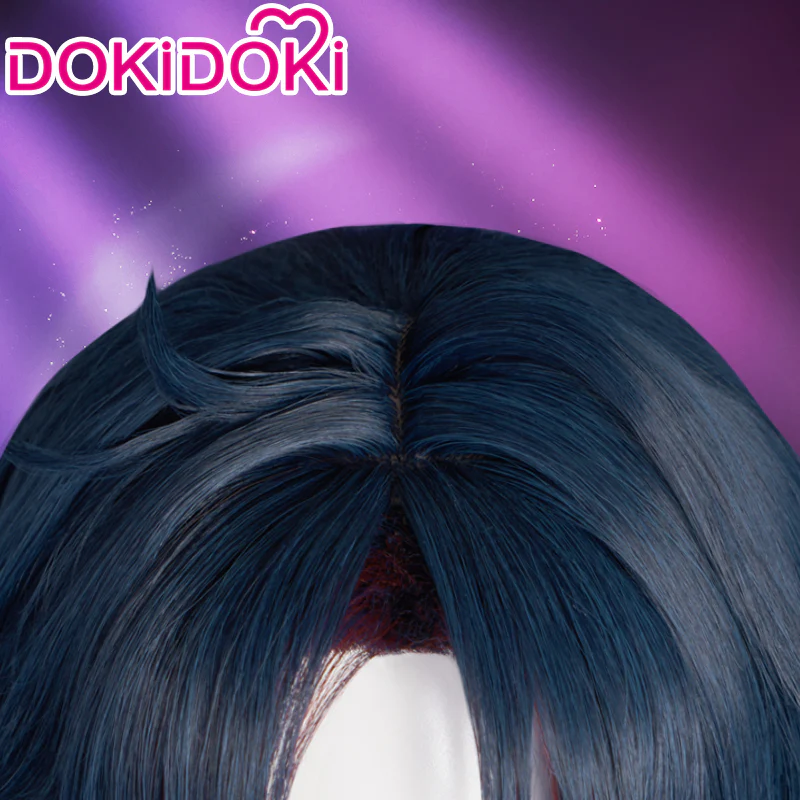 【Partially Ready For Ship】DokiDoki Game Honkai: Star Rail Cosplay Blade / Mortenax Blade Wig Long Straight Dark Blue Red Silver Gradient Hair / Wefts / Earring Blade SP Planarcadia - Image 6