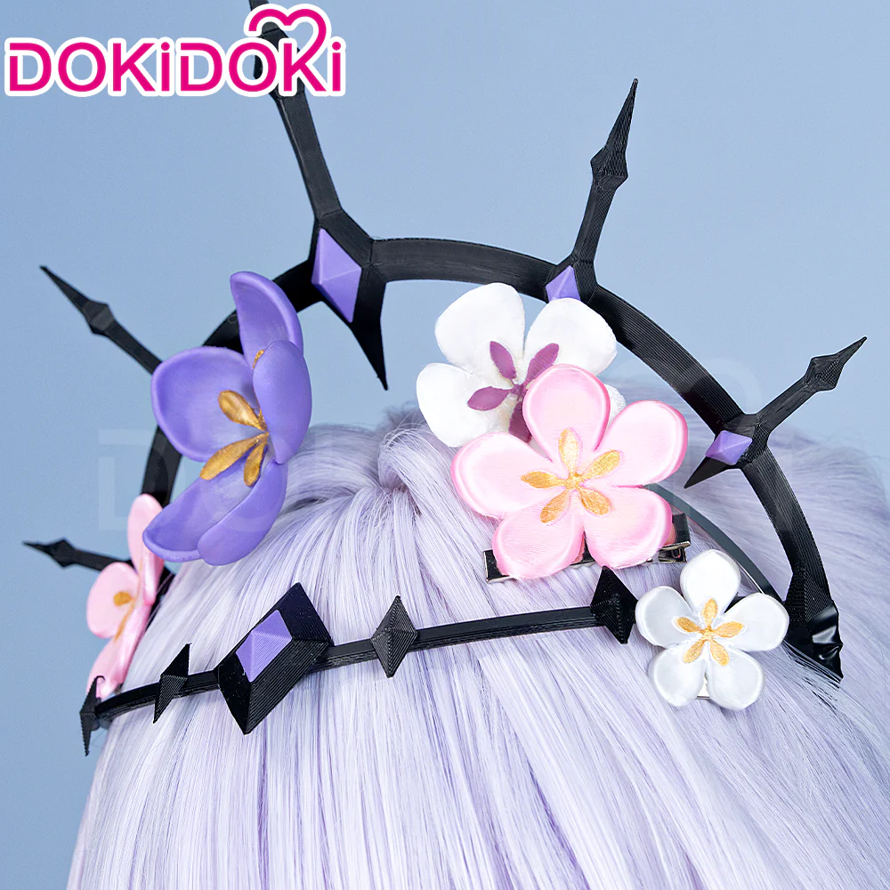 DokiDoki Game Honkai: Star Rail Cosplay Castorice Cosplay Wig / Headwear Ears / Earrings Ear Clips Ear Accessories Long Straight Purple Hair Twin Ponytails - Image 11