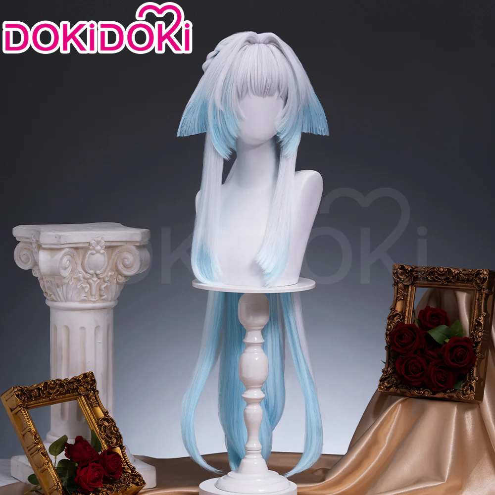 【Ready For Ship】DokiDoki Game Honkai: Star Rail Cosplay Cerydra Wig Long Silver Blue Hair - Image 2
