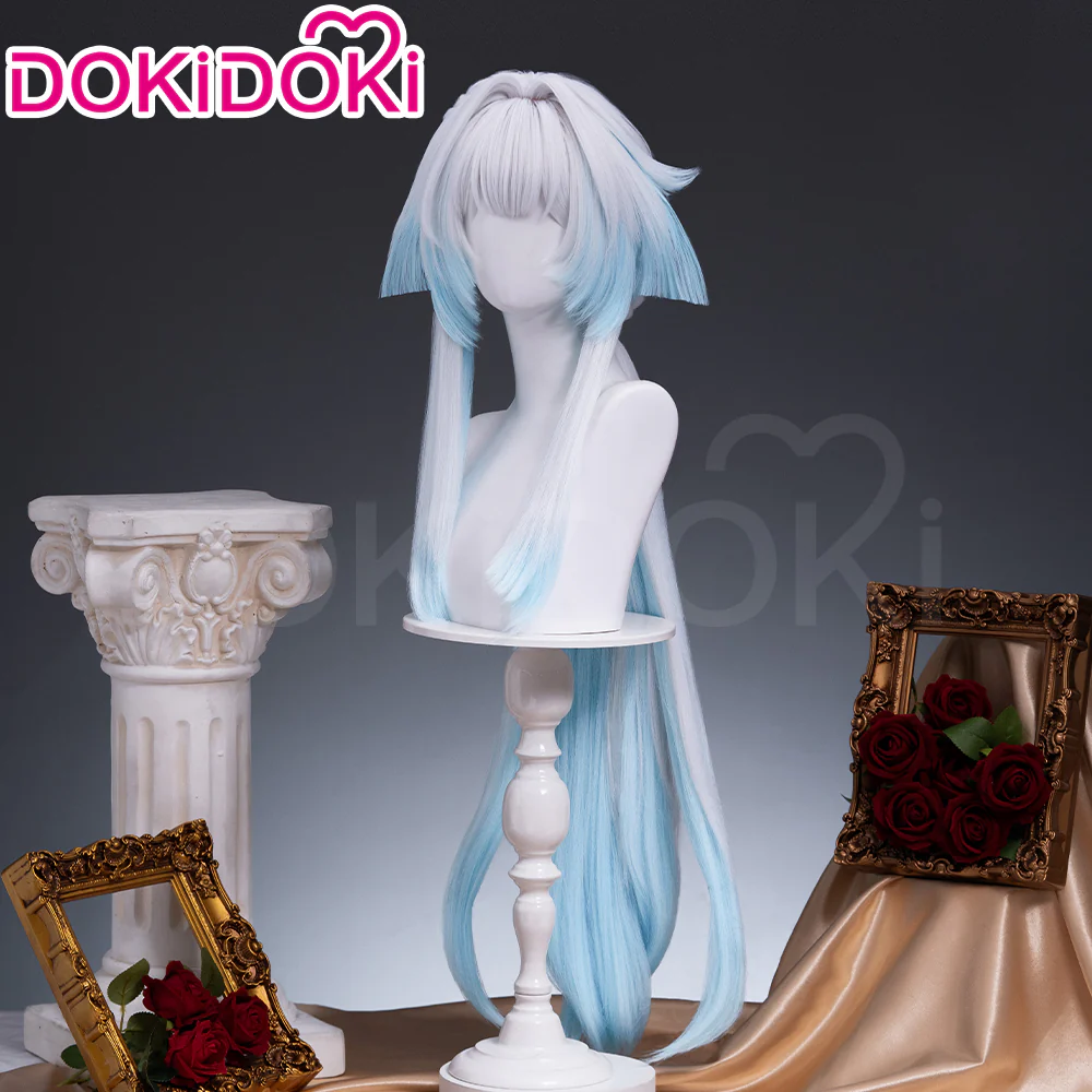 【Ready For Ship】DokiDoki Game Honkai: Star Rail Cosplay Cerydra Wig Long Silver Blue Hair - Image 3