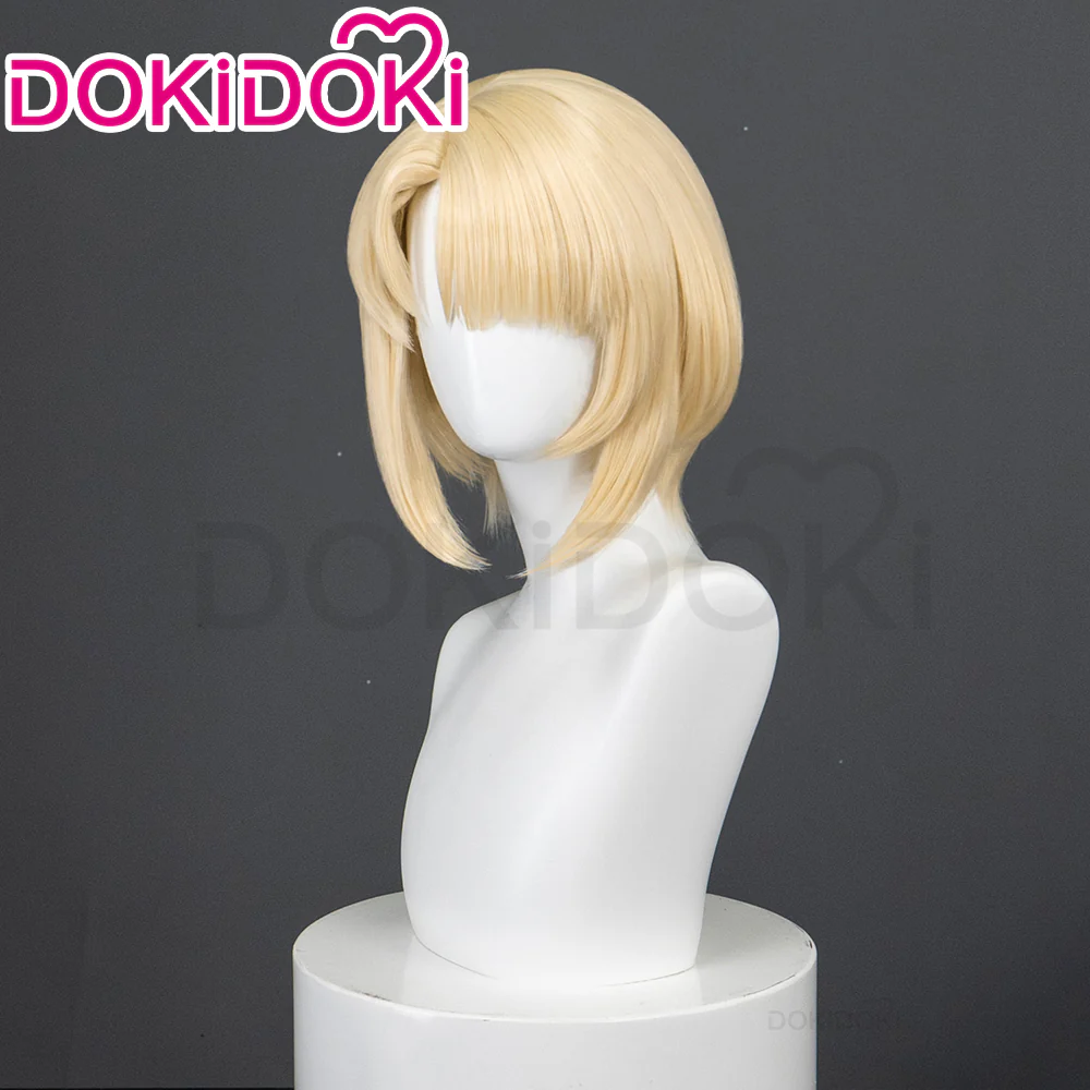 【Ready For Ship】DokiDoki Game Genshin Impact Cosplay Fontaine Freminet Wig Short Grey Brown Straight Hair - Image 3