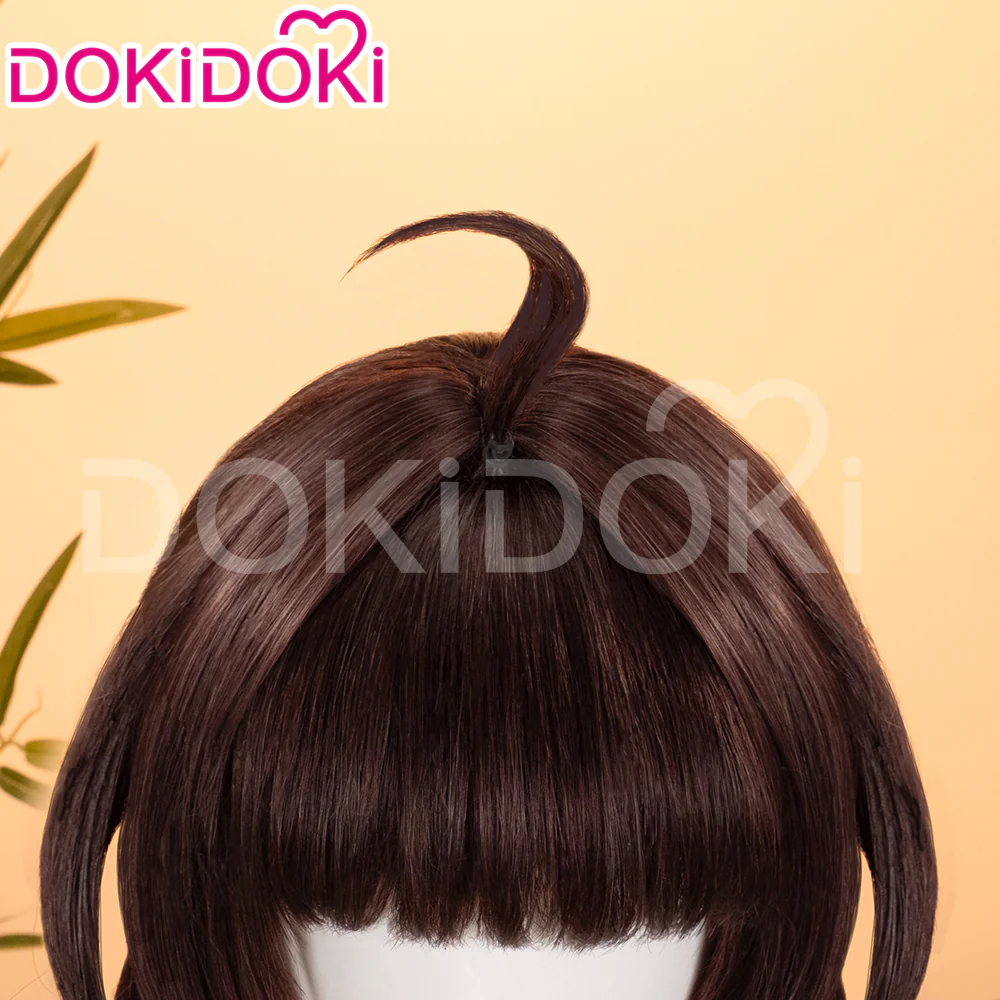 【Ready For Ship】DokiDoki Game Honkai: Star Rail Cosplay Lingsha Wig Long Straight Brown Red Highlight Ling sha - Image 4