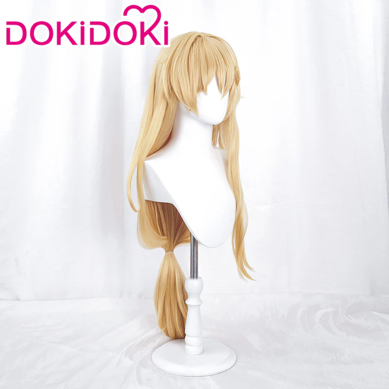 DokiDoki Game Honkai: Star Rail Cosplay LuoCha Wig Long Straight Flaxen Necklace - Image 3