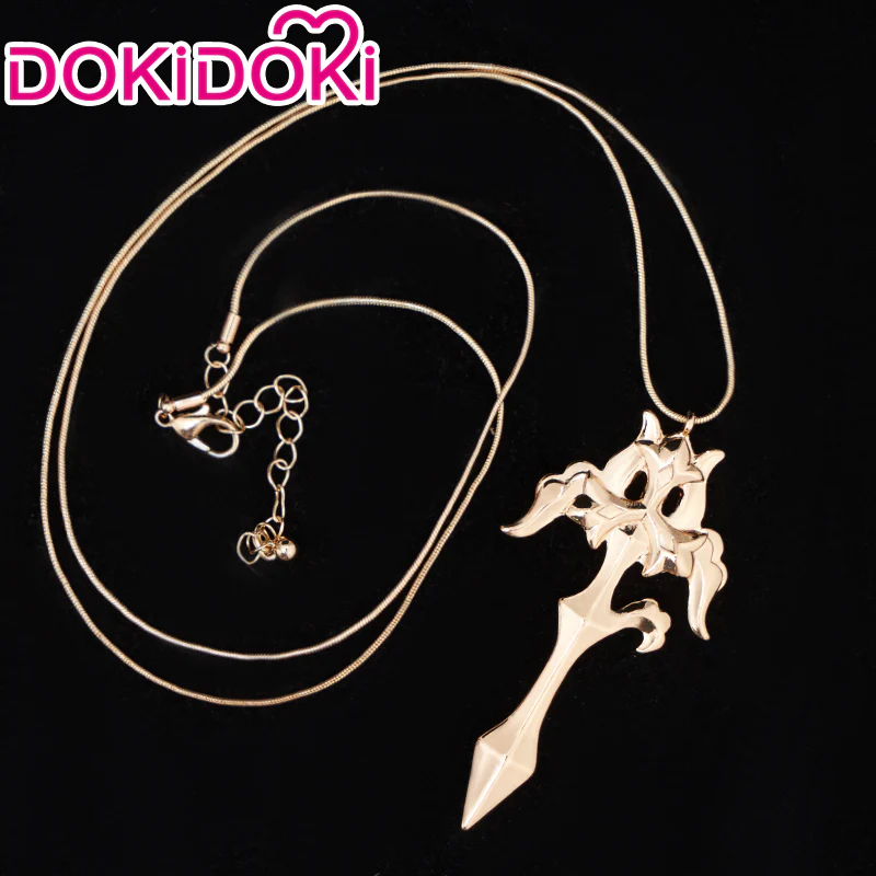 DokiDoki Game Honkai: Star Rail Cosplay LuoCha Wig Long Straight Flaxen Necklace - Image 6