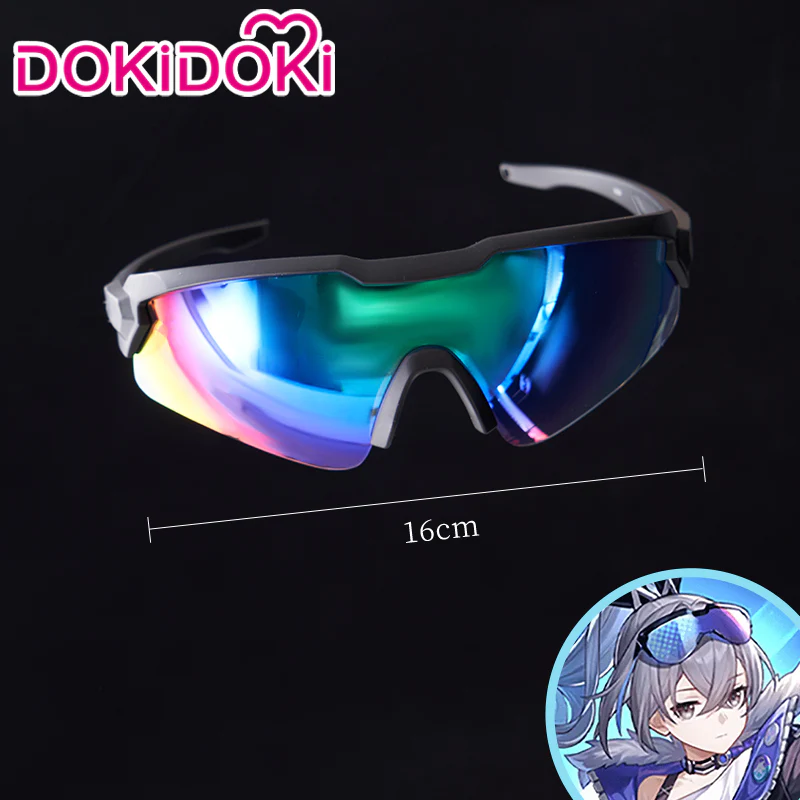 【Partially Ready For Ship】DokiDoki Game Honkai: Star Rail Cosplay Silver Wolf / Silver Wolf LV.999 SP Wig Sliver Blue Gradient Pony Tail / Glasses / Ear Clip - Image 12