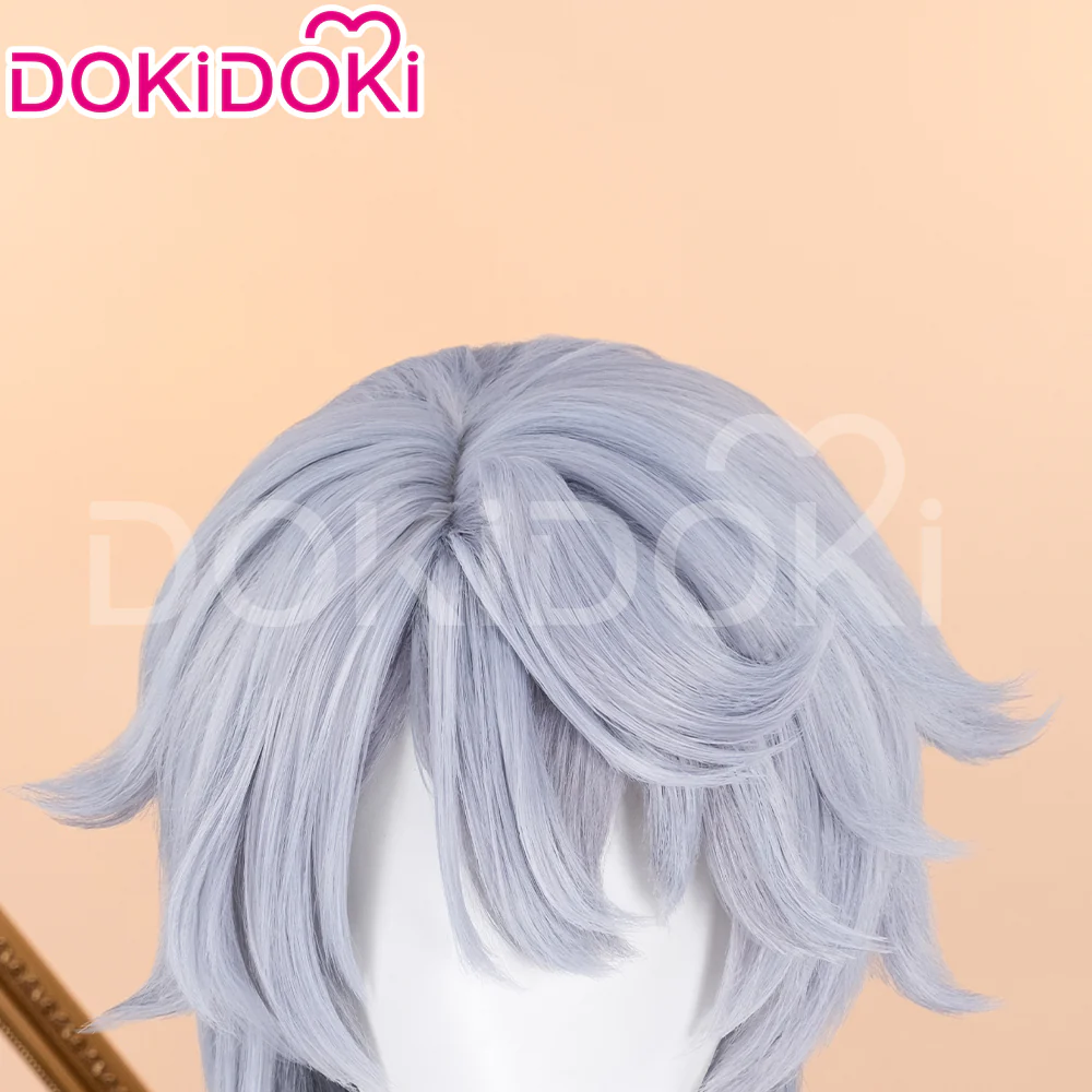 【Partially Ready For Ship】DokiDoki Game Honkai: Star Rail Cosplay Sunday Wig Long Straight Grey Hair/ Earring / Ear Feather Hair Clips / Seraphim Wings Headwear - Image 5