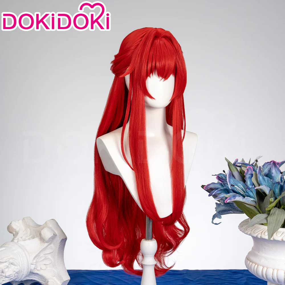【Ready For Ship】DokiDoki Game Honkai: Star Rail Cosplay Tribios Cosplay Wig Long Red Hair - Image 3