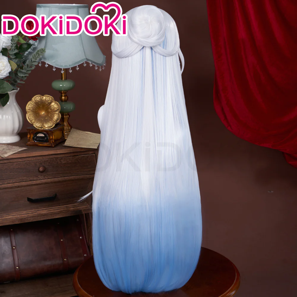 【Wig Ready For Ship】DokiDoki Game Honkai: Star Rail Cosplay Wig Jing Liu Long Straight Blue Gradient Wig Jingliu - Image 5