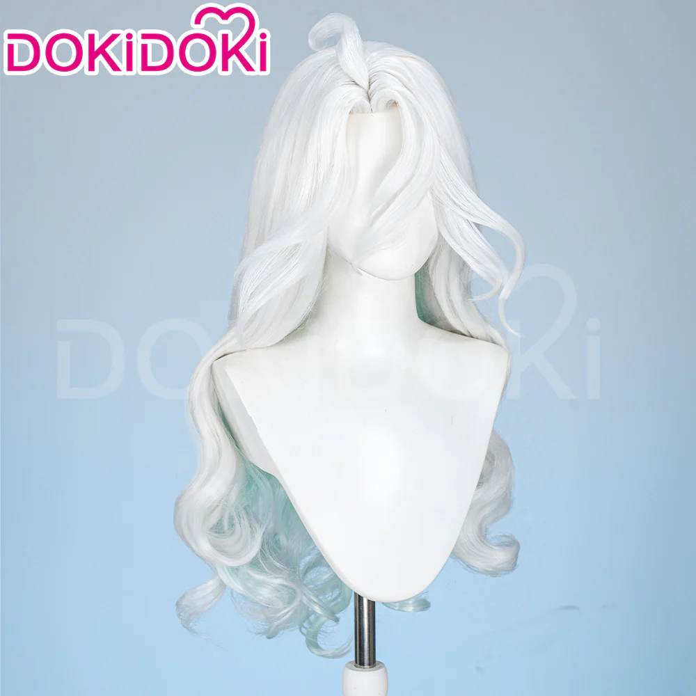 【Ready For Ship】DokiDoki Game Identity V Cosplay Mrs. Red Bloody Queen Mary Wig Afterimage of Hope Long Curly White Light Green Hair - Image 8