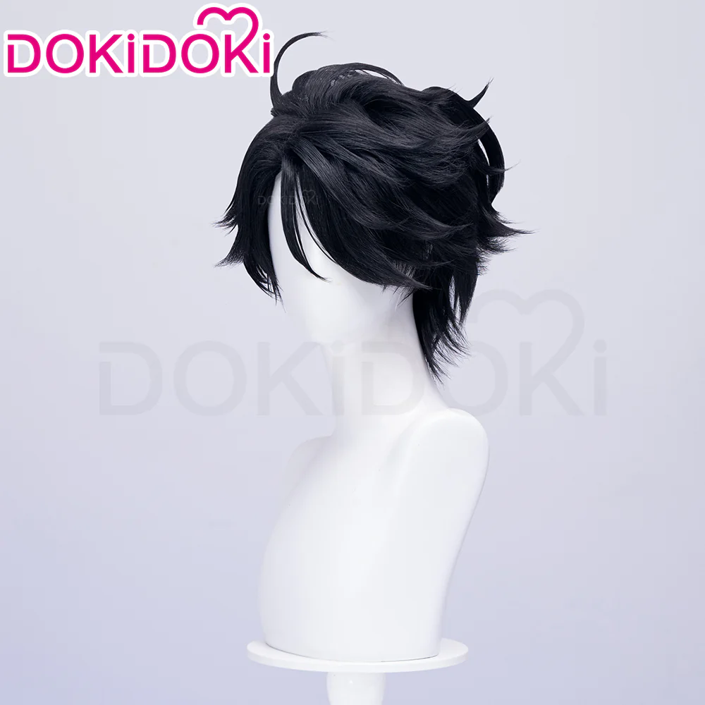 【Ready For Ship】DokiDoki Game Identity V Copslay Luca Balsa Wig Short Curly Black Hair Prisoner E-Sports idv - Image 2