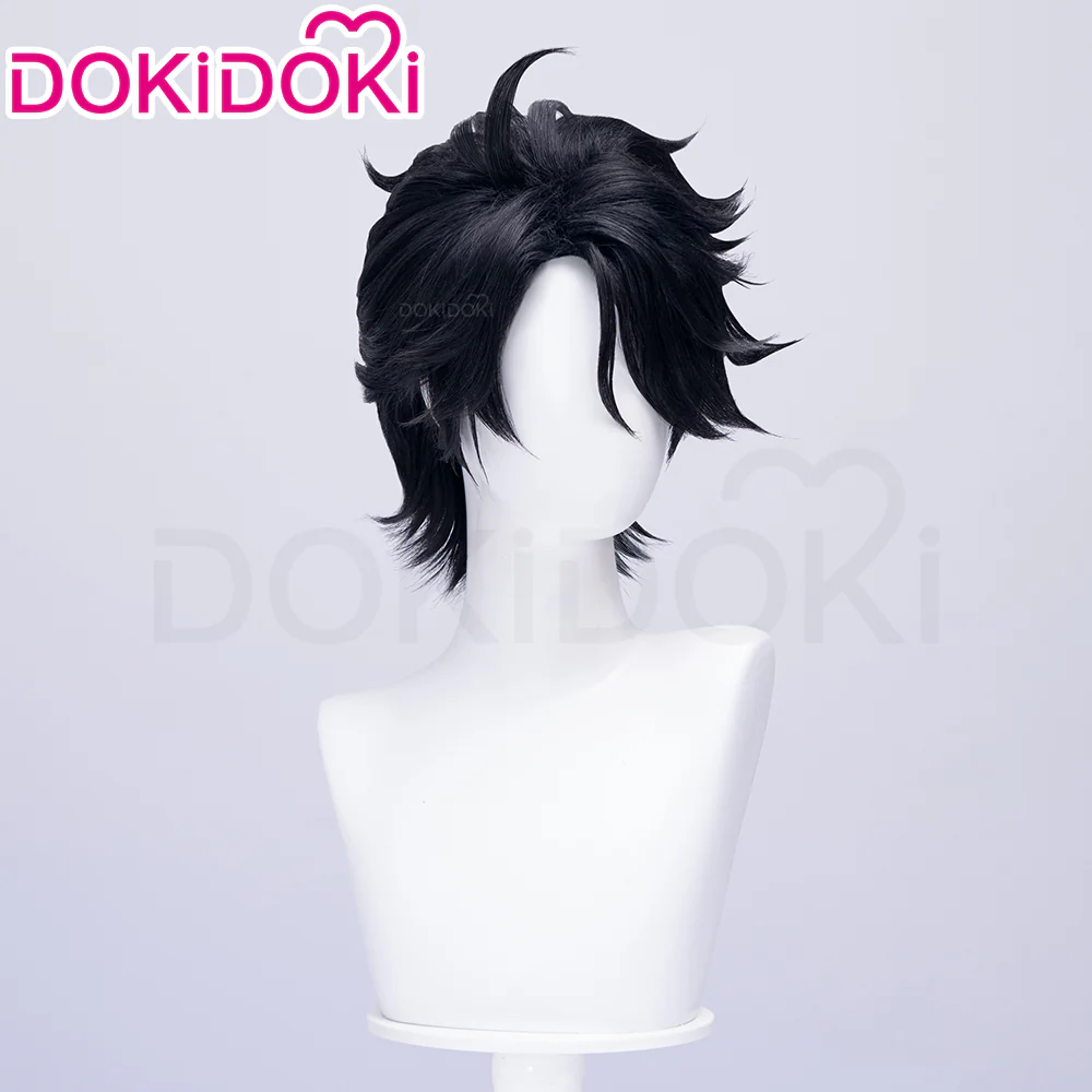 【Ready For Ship】DokiDoki Game Identity V Copslay Luca Balsa Wig Short Curly Black Hair Prisoner E-Sports idv - Image 3