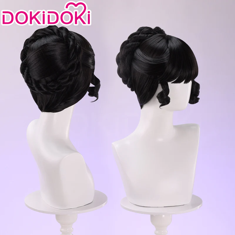 DokiDoki Game Identity V Cosplay Bloody Queen Mary Costume Wig Curly Black Hair - Image 2