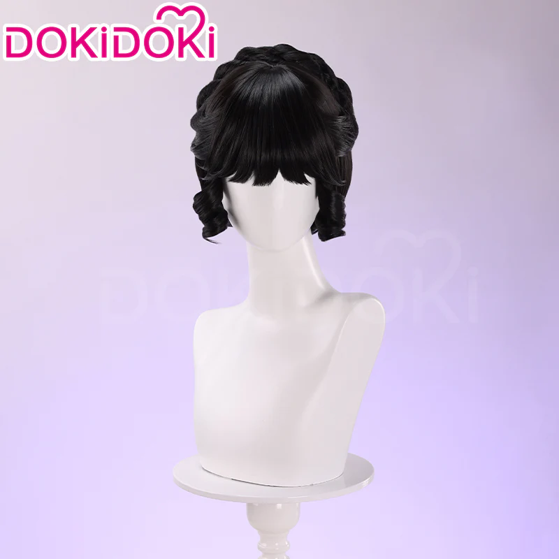 DokiDoki Game Identity V Cosplay Bloody Queen Mary Costume Wig Curly Black Hair - Image 5