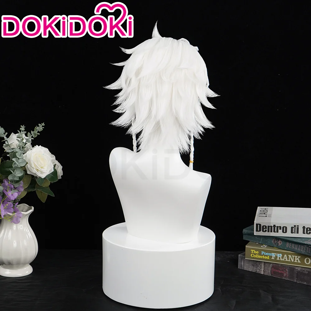 DokiDoki Game Identity V Hidden Truth - Pure White Prophet Cosplay Seer Eli Clark Wig Short White Hair idv - Image 3