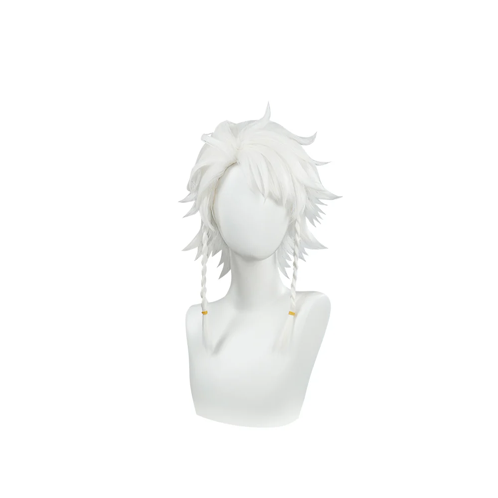 DokiDoki Game Identity V Hidden Truth - Pure White Prophet Cosplay Seer Eli Clark Wig Short White Hair idv - Image 5