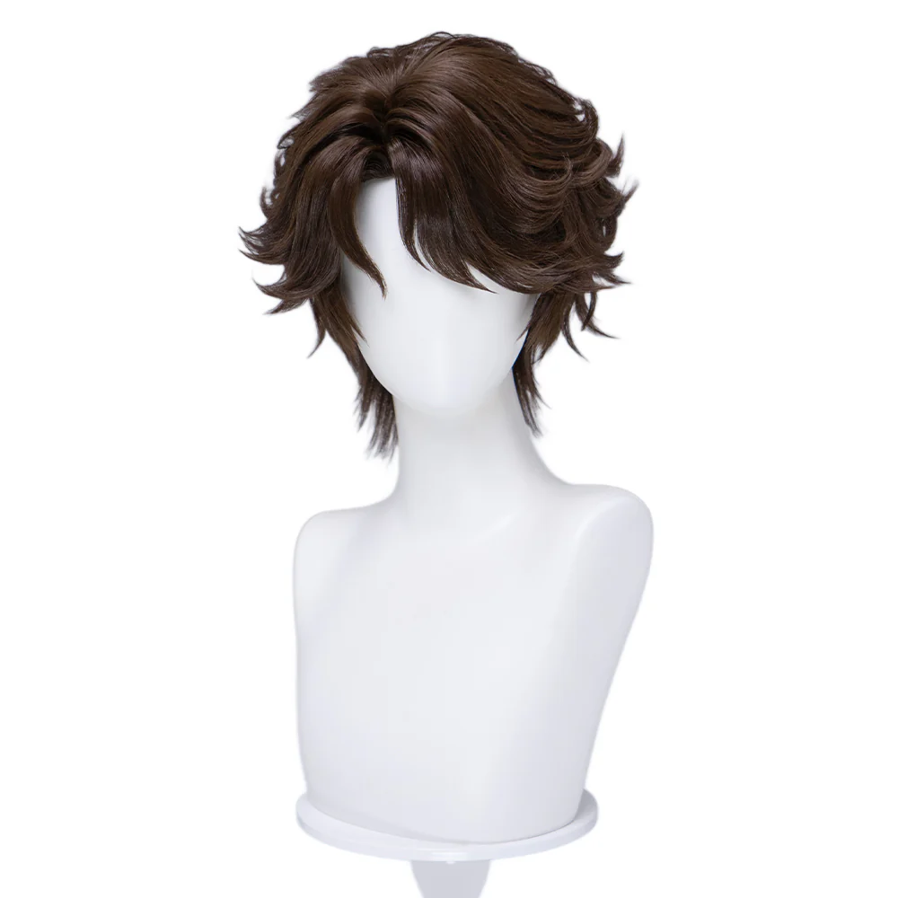 【Ready For Ship】DokiDoki Game Identity V Cosplay Eli Clark Wig Short Brown Hair Seer BLK.ELI idv - Image 5