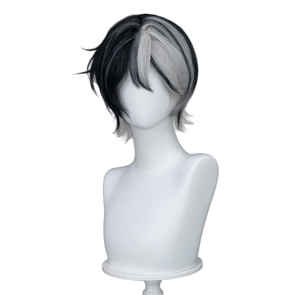 【Ready For Ship】DokiDoki Game Infinity Nikki Cosplay Tan Youyou Wig Short Straight Black White Hair Tanyouyou Tanyoyo - Image 5