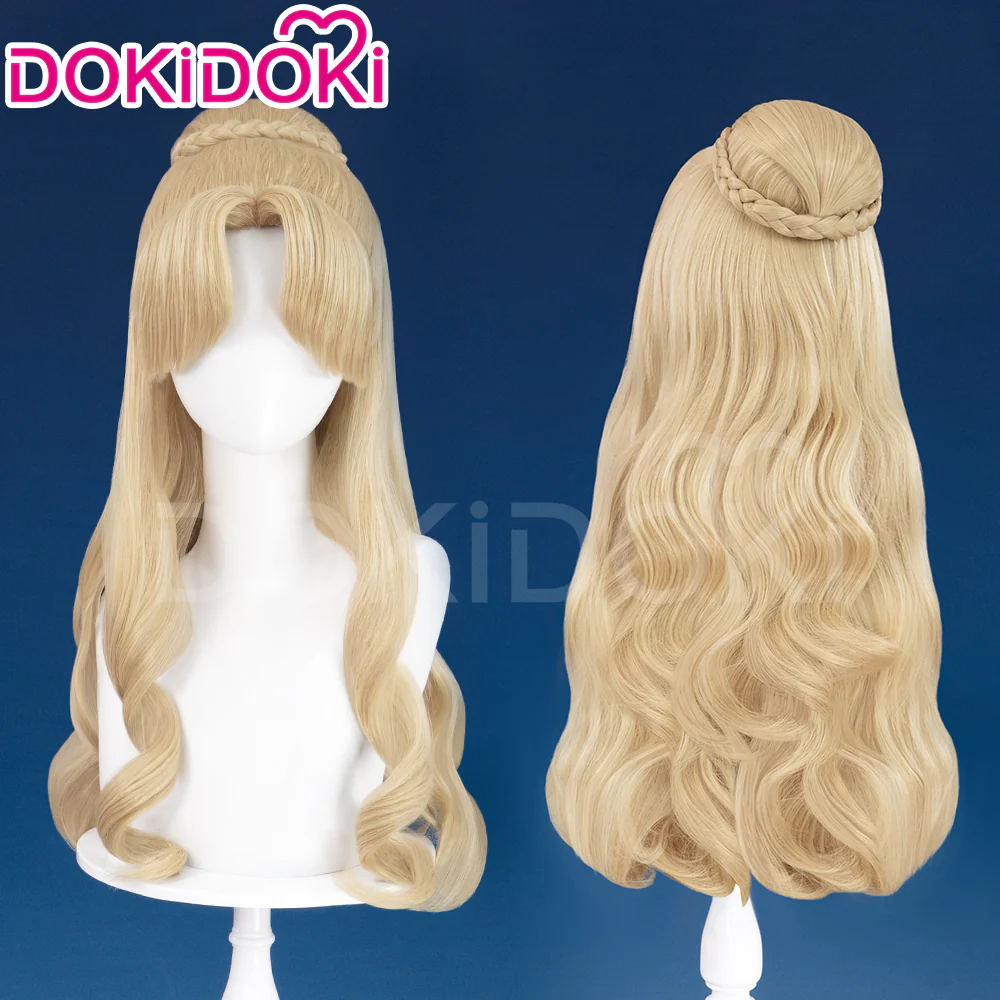 【Ready For Ship】Dokidoki Game Lord of the Mysteries Cosplay Audrey Hall Wig Long Curly Yellow Wig - Image 2