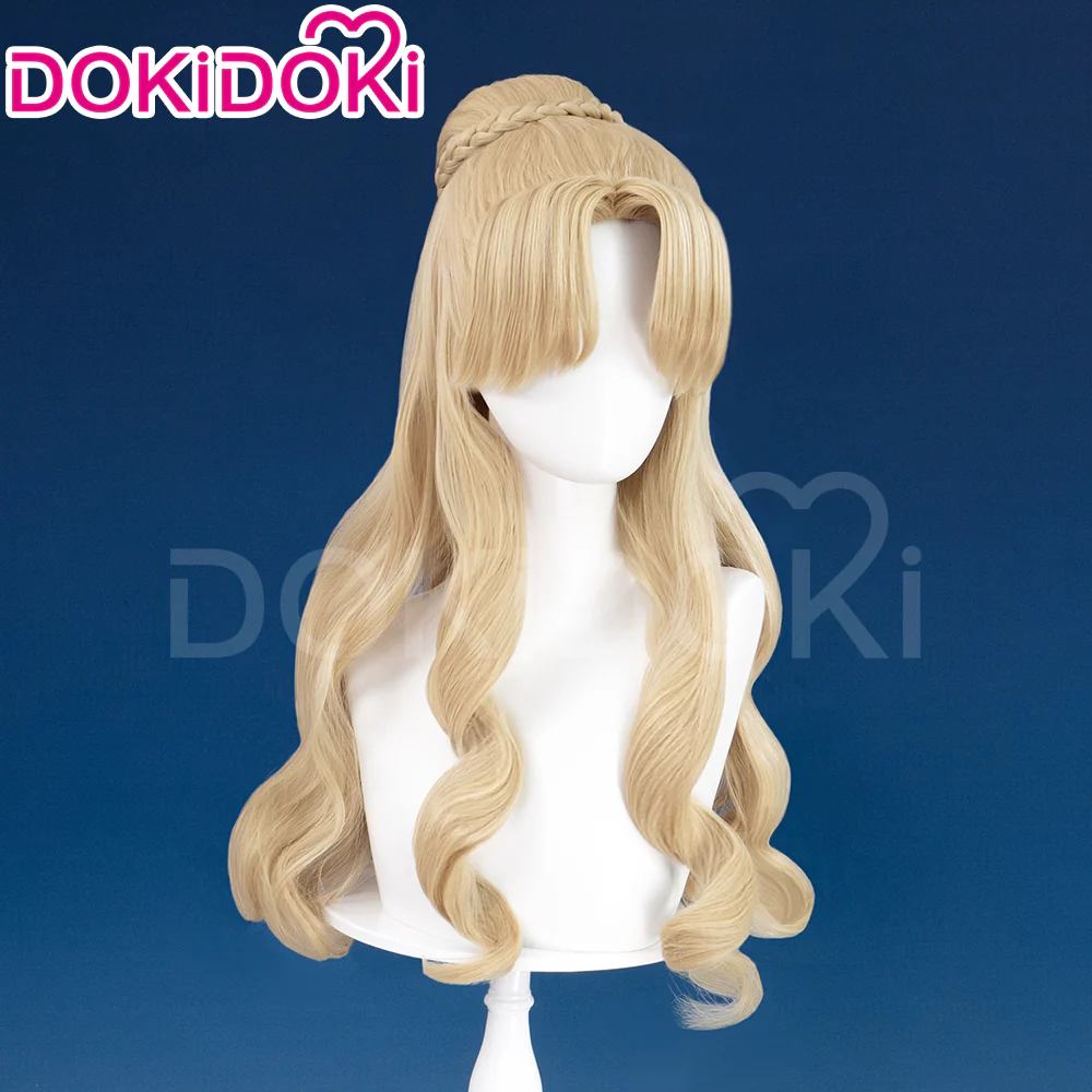 【Ready For Ship】Dokidoki Game Lord of the Mysteries Cosplay Audrey Hall Wig Long Curly Yellow Wig - Image 3