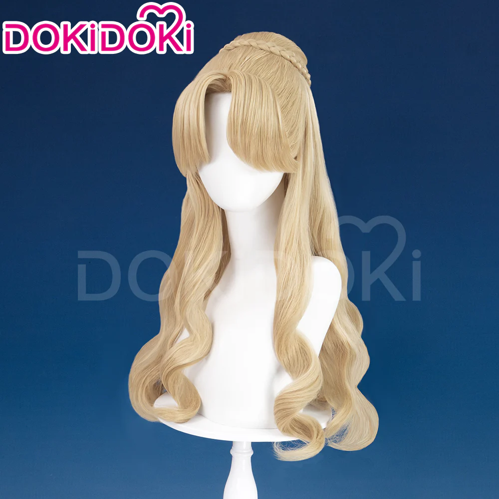 【Ready For Ship】Dokidoki Game Lord of the Mysteries Cosplay Audrey Hall Wig Long Curly Yellow Wig - Image 4