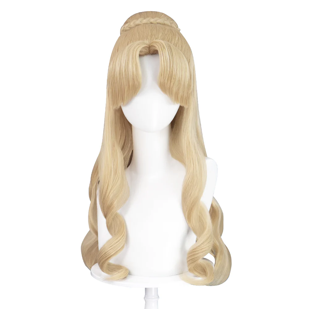 【Ready For Ship】Dokidoki Game Lord of the Mysteries Cosplay Audrey Hall Wig Long Curly Yellow Wig - Image 6