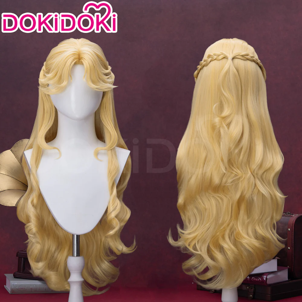 【Ready For Ship】Dokidoki Game Lord of the Mysteries Cosplay Audrey Hall Wig Long Curly Yellow Wig - Image 7