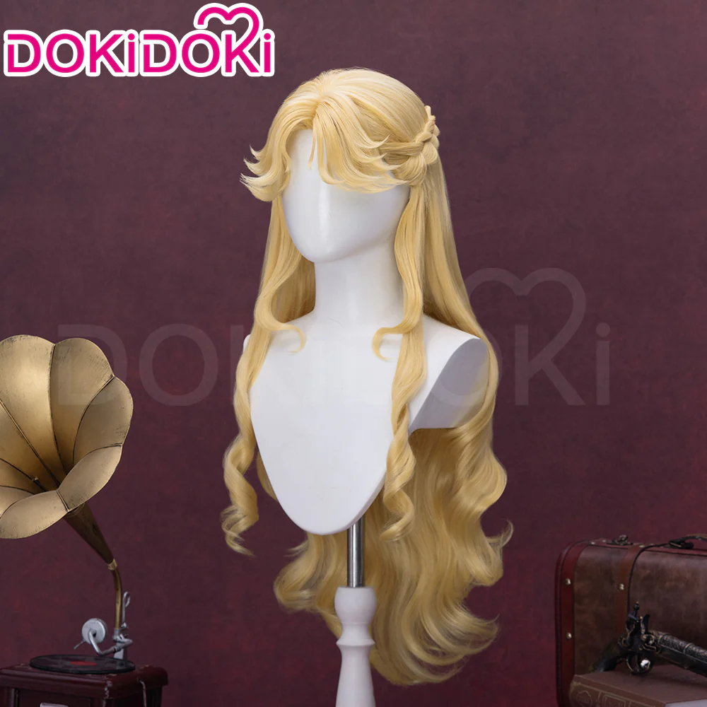 【Ready For Ship】Dokidoki Game Lord of the Mysteries Cosplay Audrey Hall Wig Long Curly Yellow Wig - Image 8