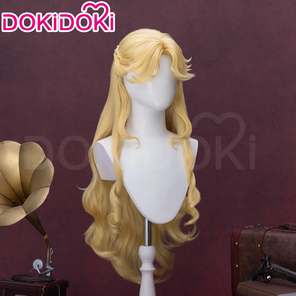 【Ready For Ship】Dokidoki Game Lord of the Mysteries Cosplay Audrey Hall Wig Long Curly Yellow Wig - Image 9
