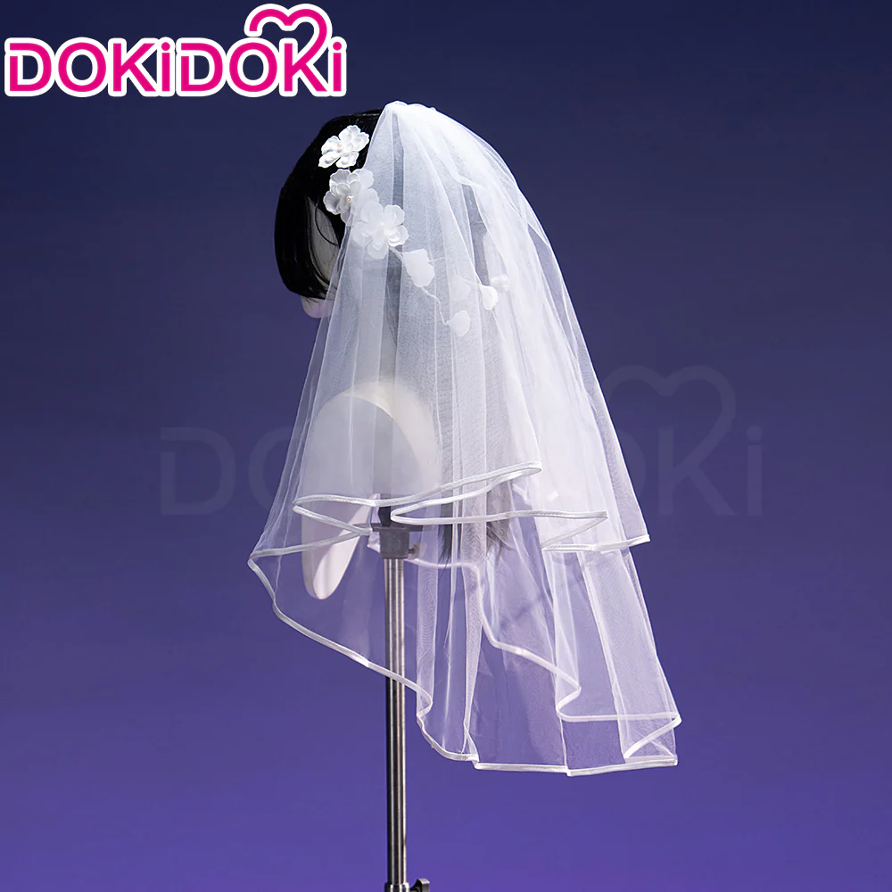 【Partially Ready For Ship】DokiDoki Game Love And Deepspace Cosplay Protagonist MC Wedding Wig / Veil / Headwear Xavier / Sylus / Zayne / Rafayel / Caleb Black Hair Buns - Image 32