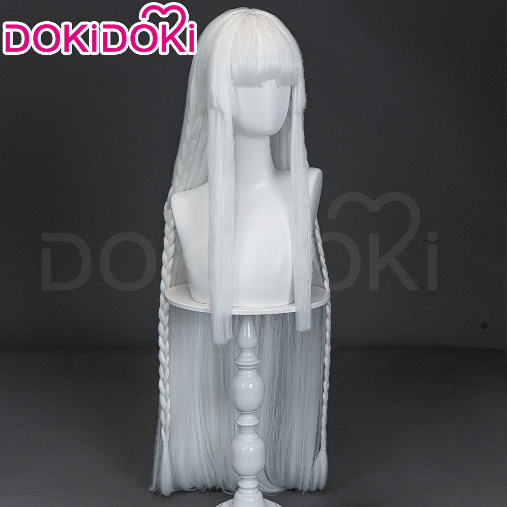 【Ready For Ship】Dokidoki Game Metaphor: ReFantazio Cosplay Brigitta Lycaon Wig Long Straight Silver Hair - Image 2