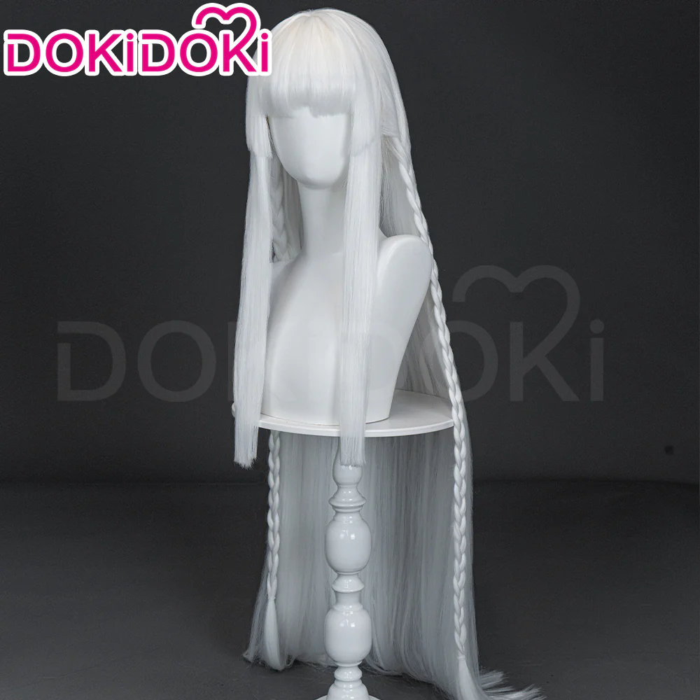 【Ready For Ship】Dokidoki Game Metaphor: ReFantazio Cosplay Brigitta Lycaon Wig Long Straight Silver Hair - Image 3