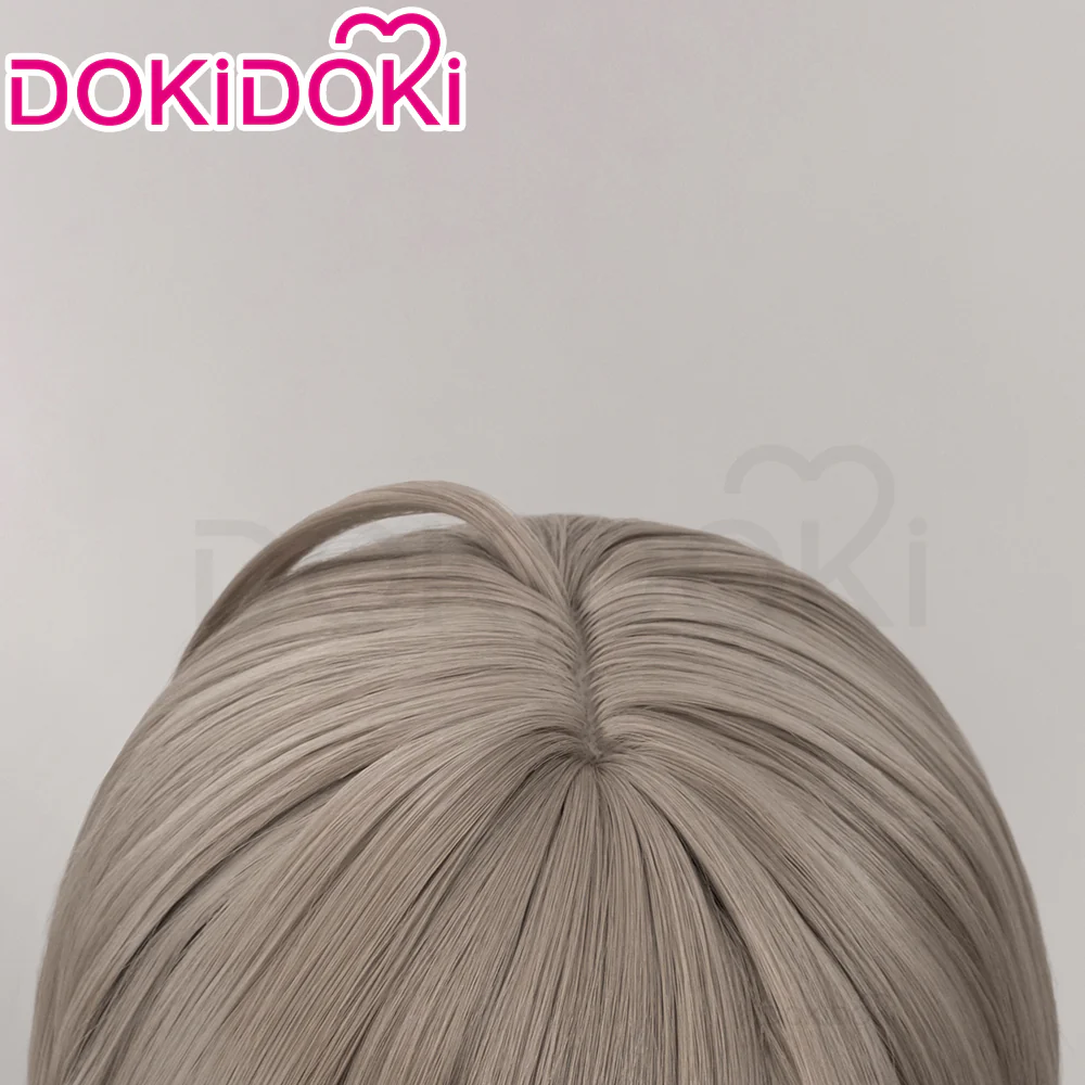 【Ready For Ship】Dokidoki Game MILGRAM Cosplay ES Wig Short Straight Grey Hair - Image 4