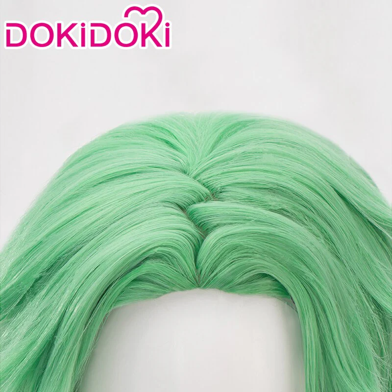 DokiDoki Game Our Life: Beginnings & Always Cosplay Cove Wig Short Curly Green - Image 4