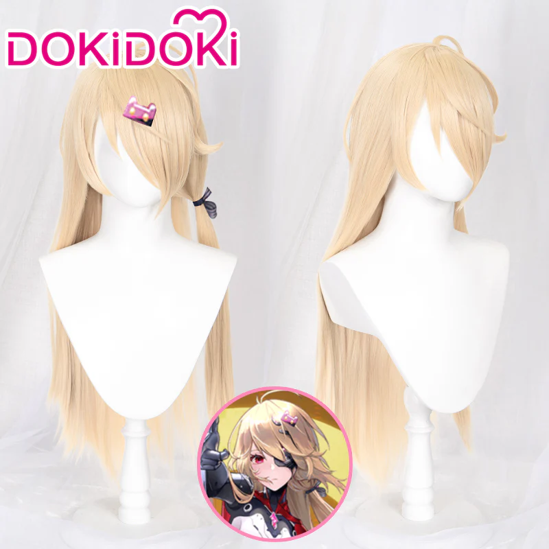 DokiDoki Game Tower of Fantasy Cosplay Nemesis Shirli Cosplay Long Light Yellow Wig