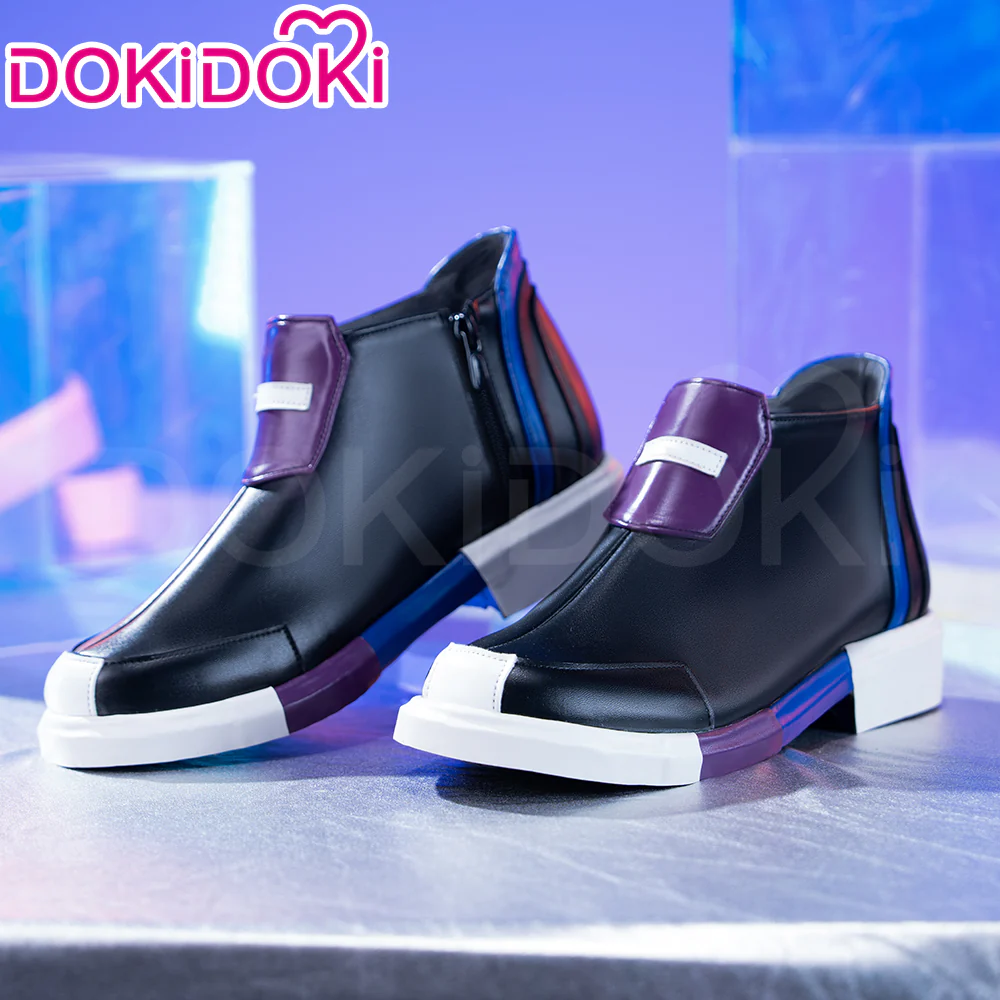 DokiDoki Game Valorant Cosplay Neon Shoes Black Boots
