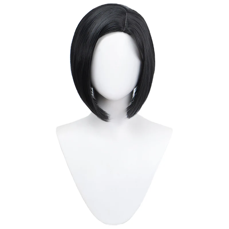 【Ready For Ship】DokiDoki Game Valorant Cosplay Viper Cosplay Wig Short Black Wig - Image 5