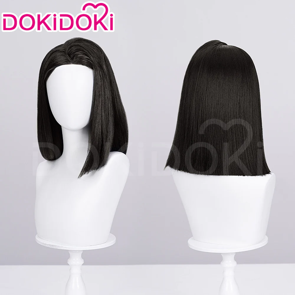 【Ready For Ship】DokiDoki Game Wig Cosplay Straight Black Wig Female