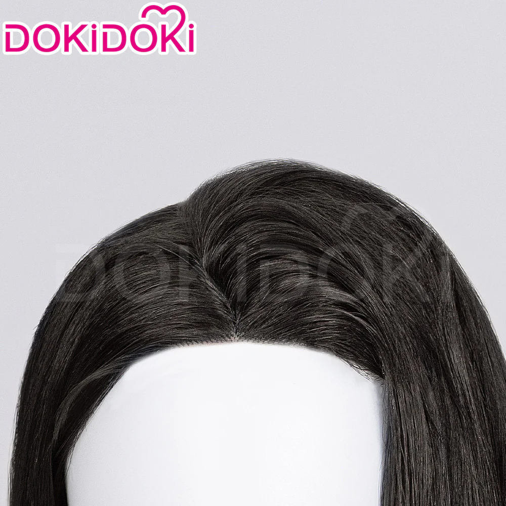 【Ready For Ship】DokiDoki Game Wig Cosplay Straight Black Wig Female - Image 5