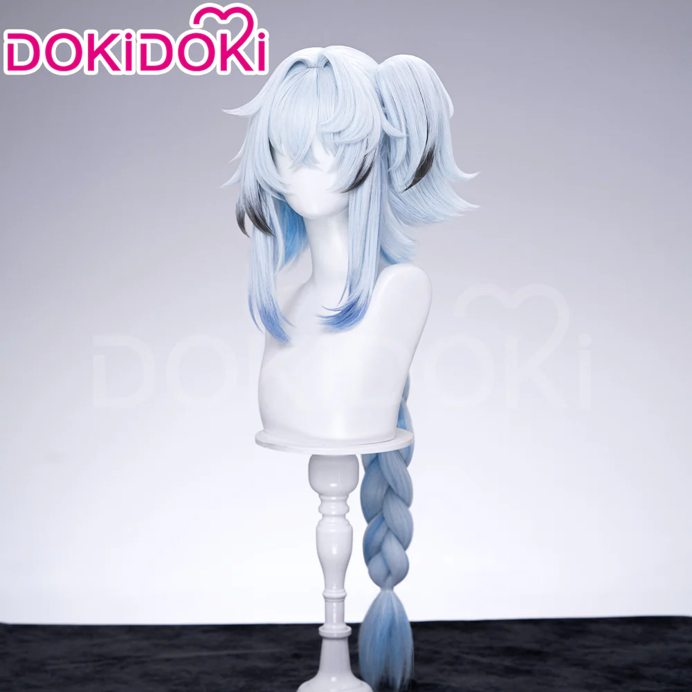 【Ready For Ship】DokiDoki Game Wuthering Waves Cosplay Buling Wig Long Curly Blue Gradient Hair Bu Ling - Image 2