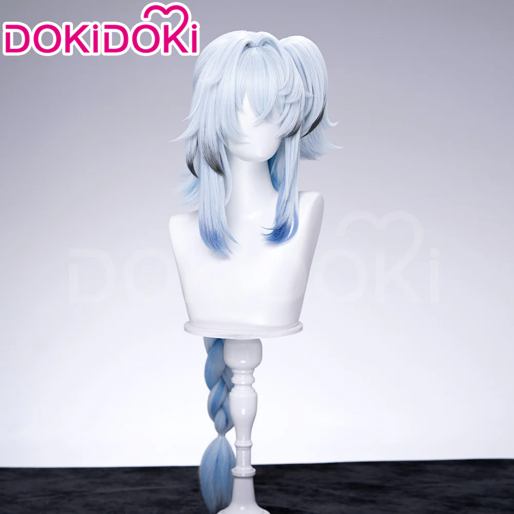 【Ready For Ship】DokiDoki Game Wuthering Waves Cosplay Buling Wig Long Curly Blue Gradient Hair Bu Ling - Image 3
