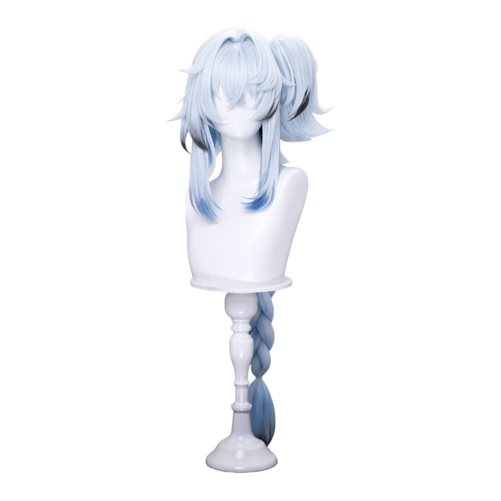 【Ready For Ship】DokiDoki Game Wuthering Waves Cosplay Buling Wig Long Curly Blue Gradient Hair Bu Ling - Image 5